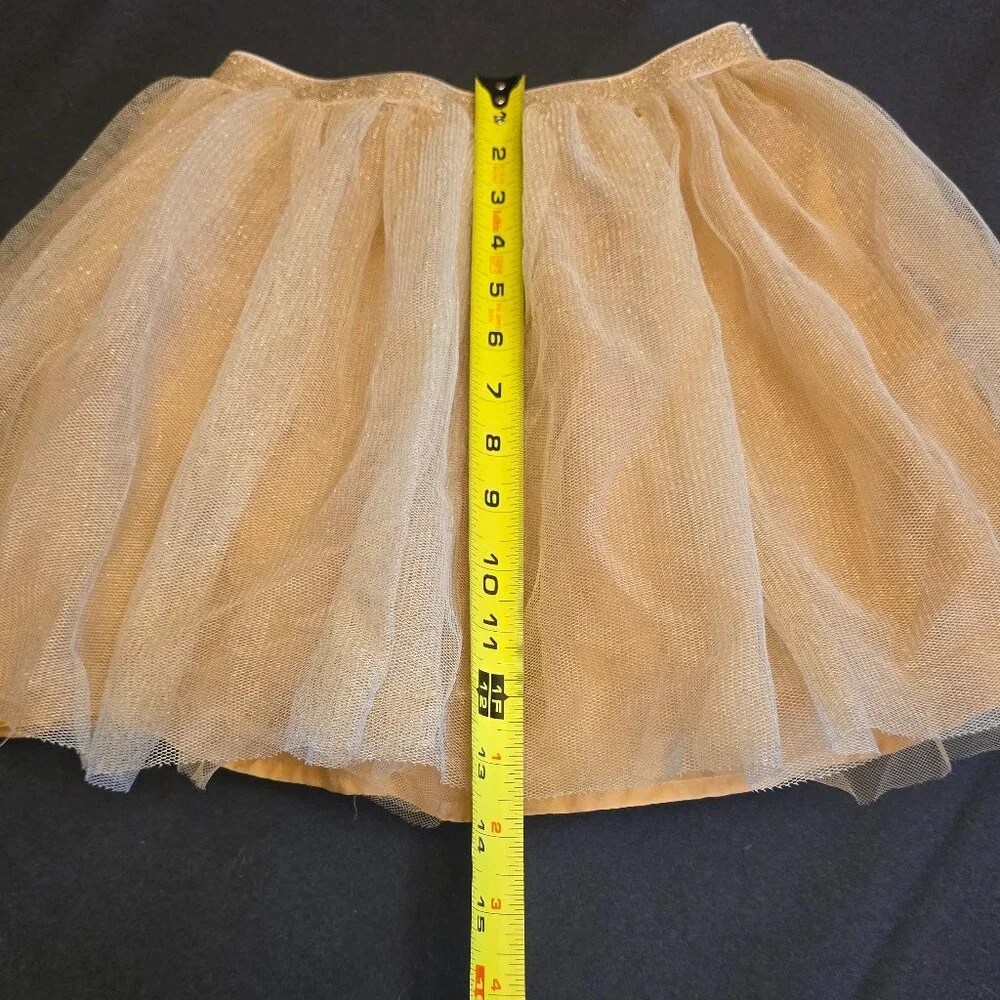 Girls Gold CRAZY 8 Tulle Tutu Skirt sz M 7/8